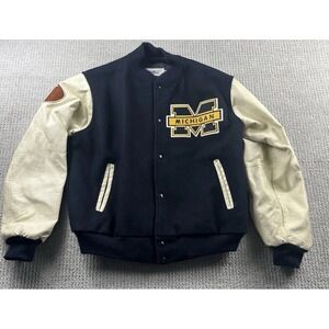 Vintage Chalk Line Michigan Wolverines Wool Varsity Letterman Jacket Size Large